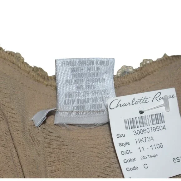 Vintage Y2k Charlotte Russe Silk Woodland Fairy Fairycore Hanky Hem Cami Top L - Picture 6 of 7